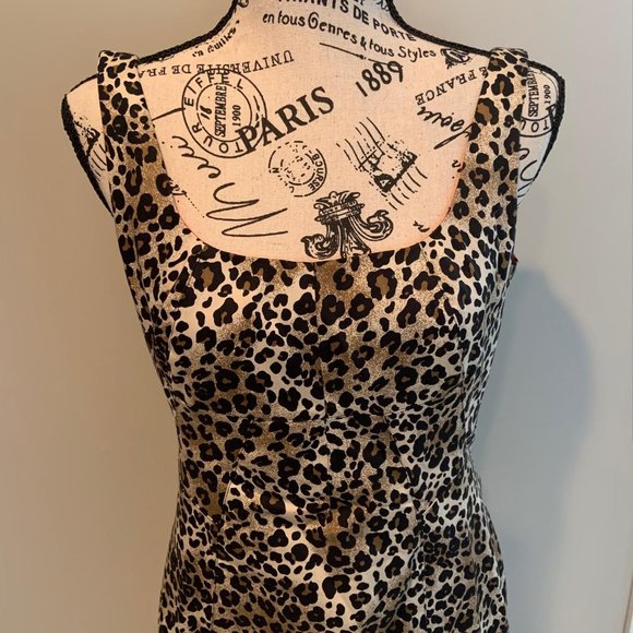 Muse for Boston Proper Animal Print Sleeveless Dress - Picture 2 of 10